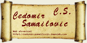 Čedomir Samailović vizit kartica